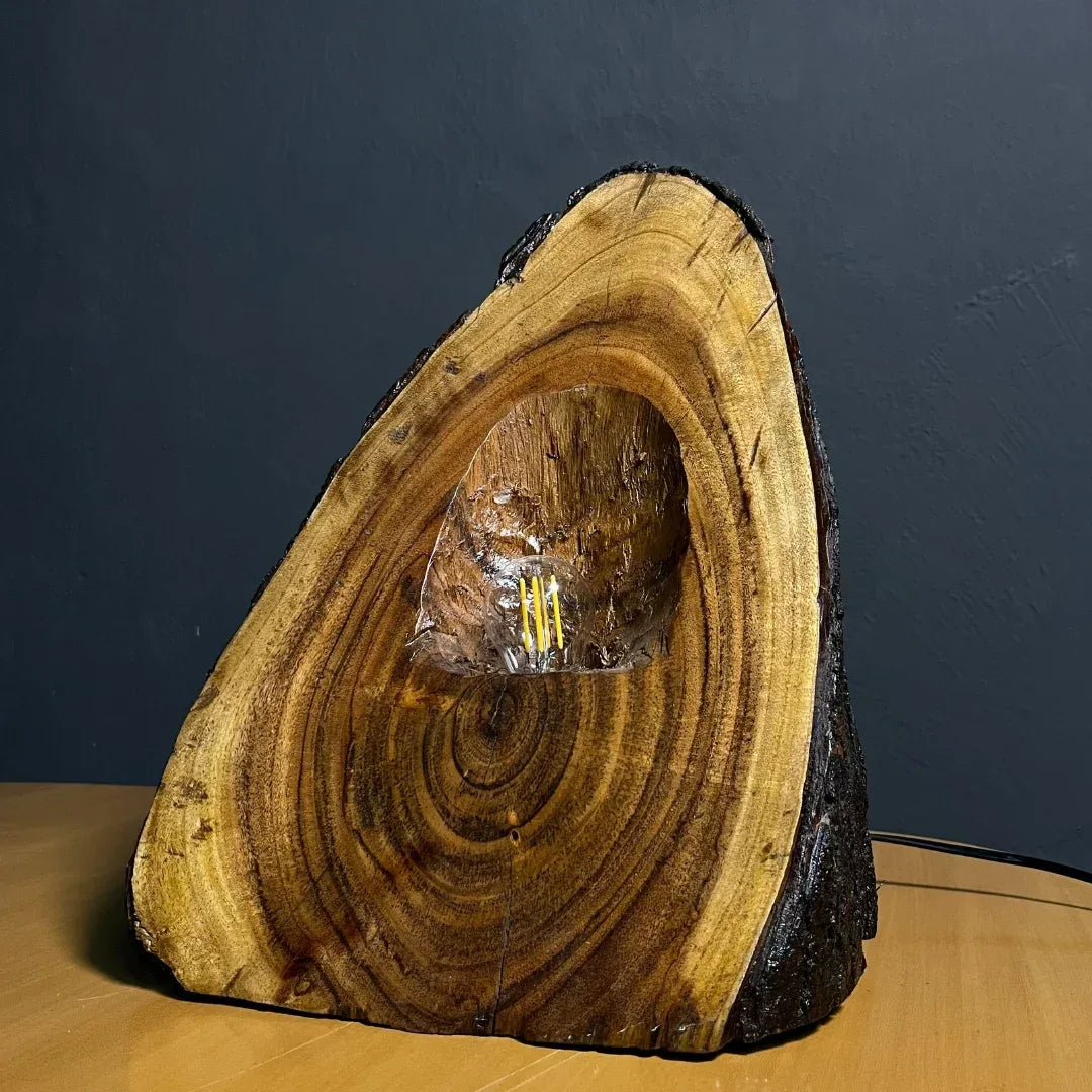 The Summit Lamp – Handcrafted Live Edge Lamp