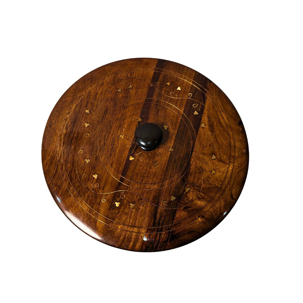 Wooden Dry Fruit Box with Brass Decor