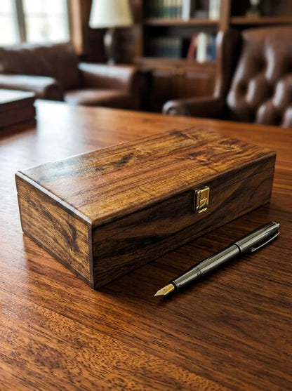 Handcrafted Wooden Watch Box 5 Slots | Plain Design | Sheesham Wood